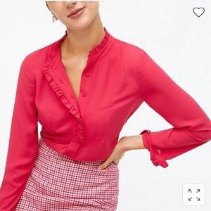 J. Crew Top With Ruffles